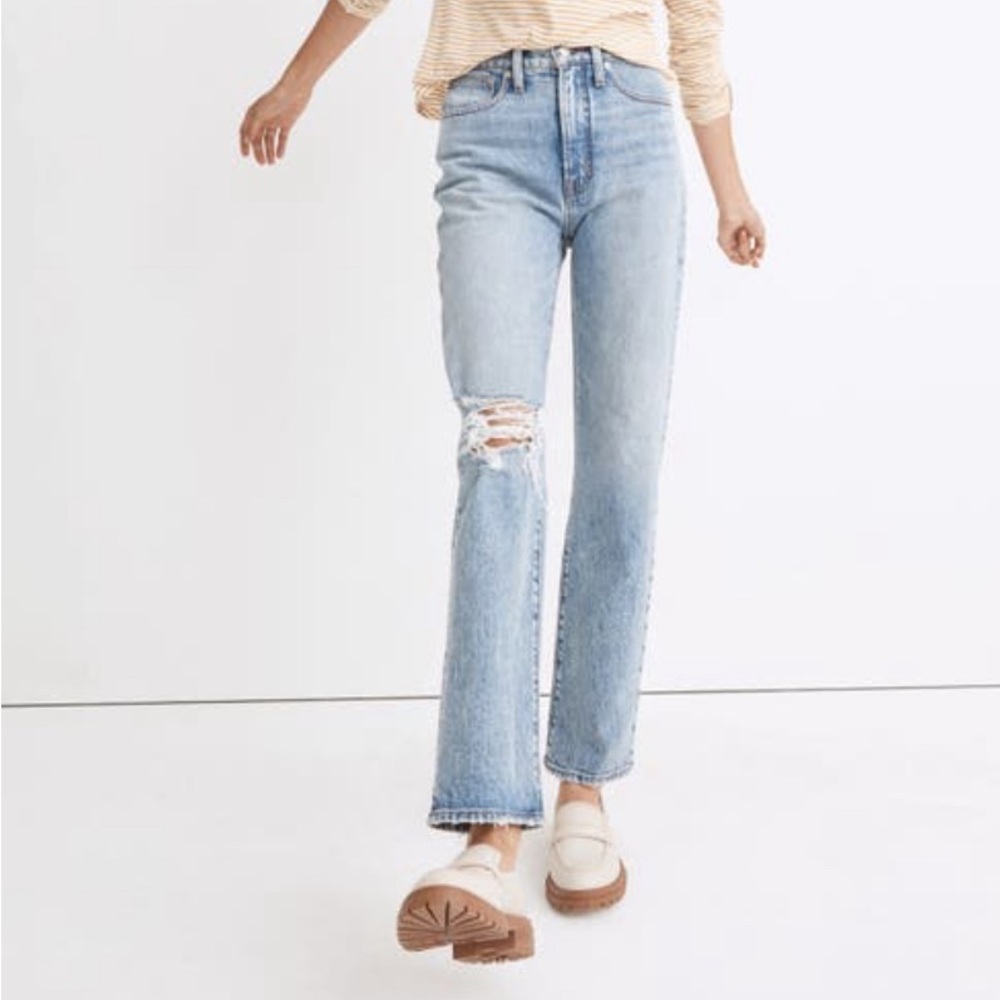 Madewell straight leg stretch cotton jeans size 29